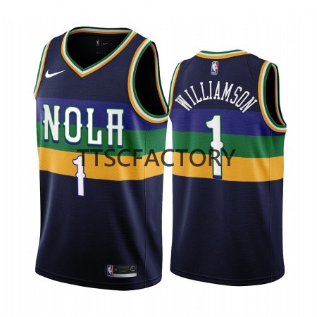Maillot Basket New Orleans Pelicans Zion Williamson 1 Nike 2022-23 City Edition Navy Swingman - Homme